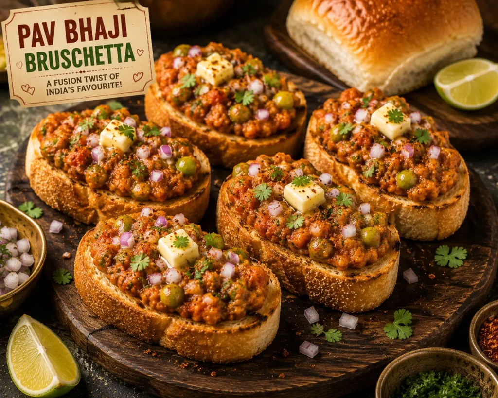 Pav Bhaji Bruschetta